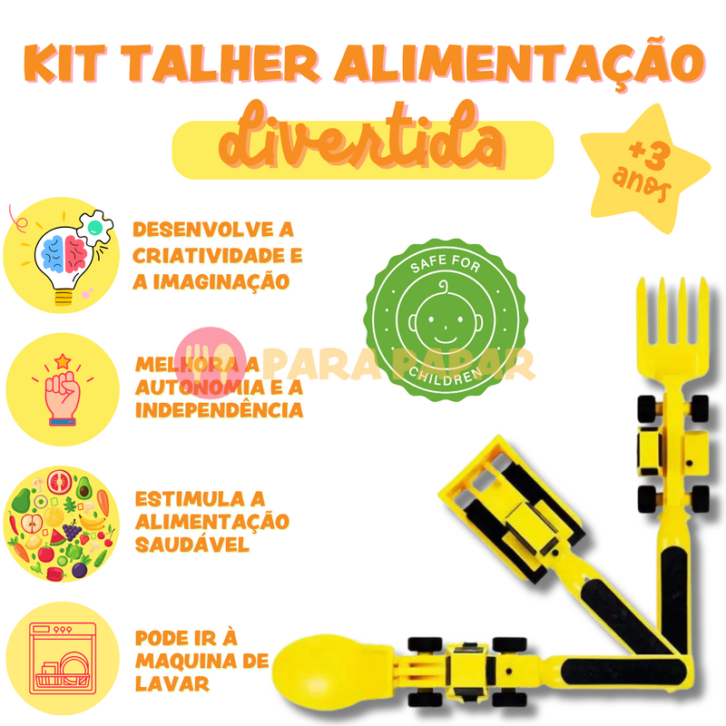 Kit de Talher Alimentação Divertida