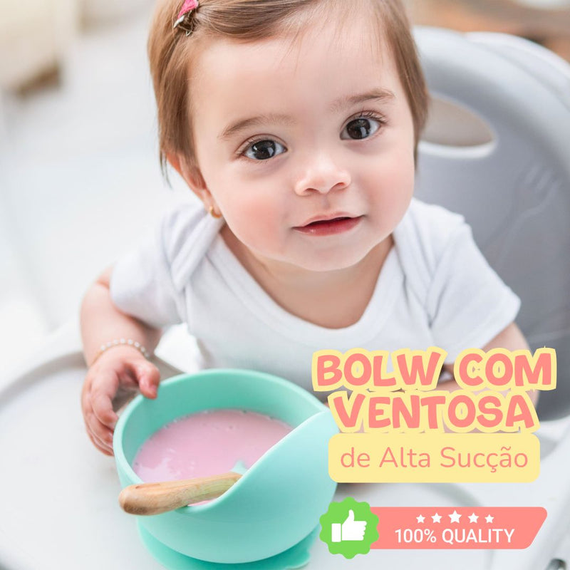 Bowl de silicone com ventosa + BRINDE