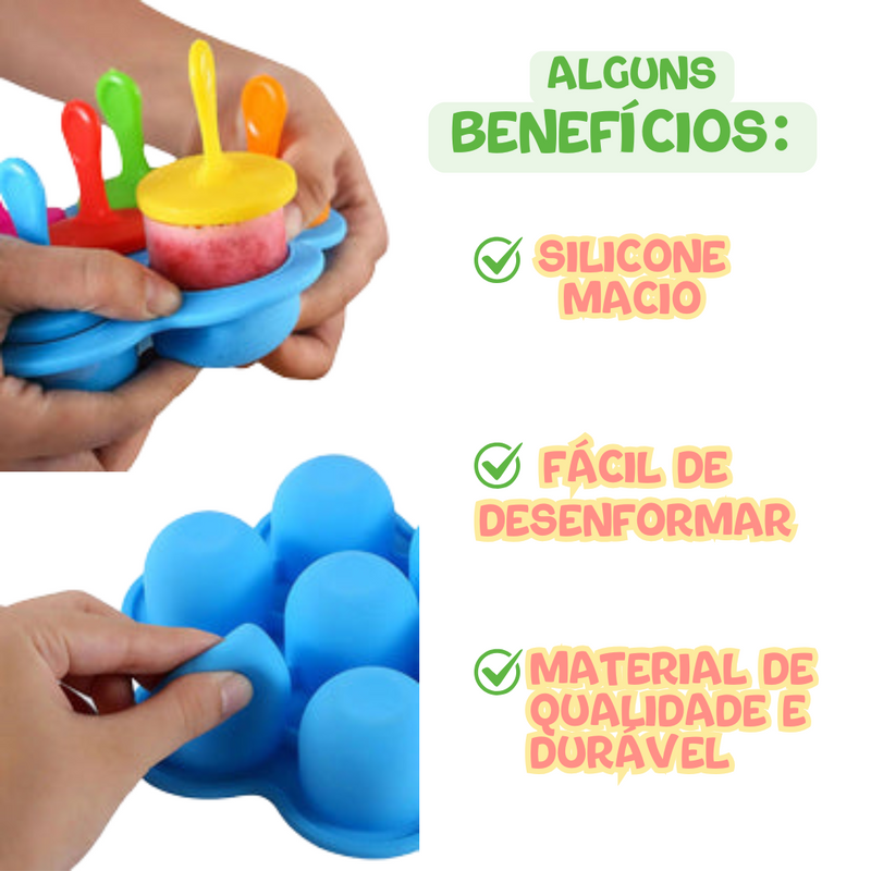 Forma de Silicone para Sorvetes e Gelo