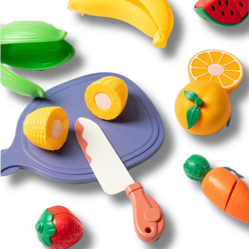 Kit Hortifruti Legumes e Frutas de Brinquedo Cozinha Infantil