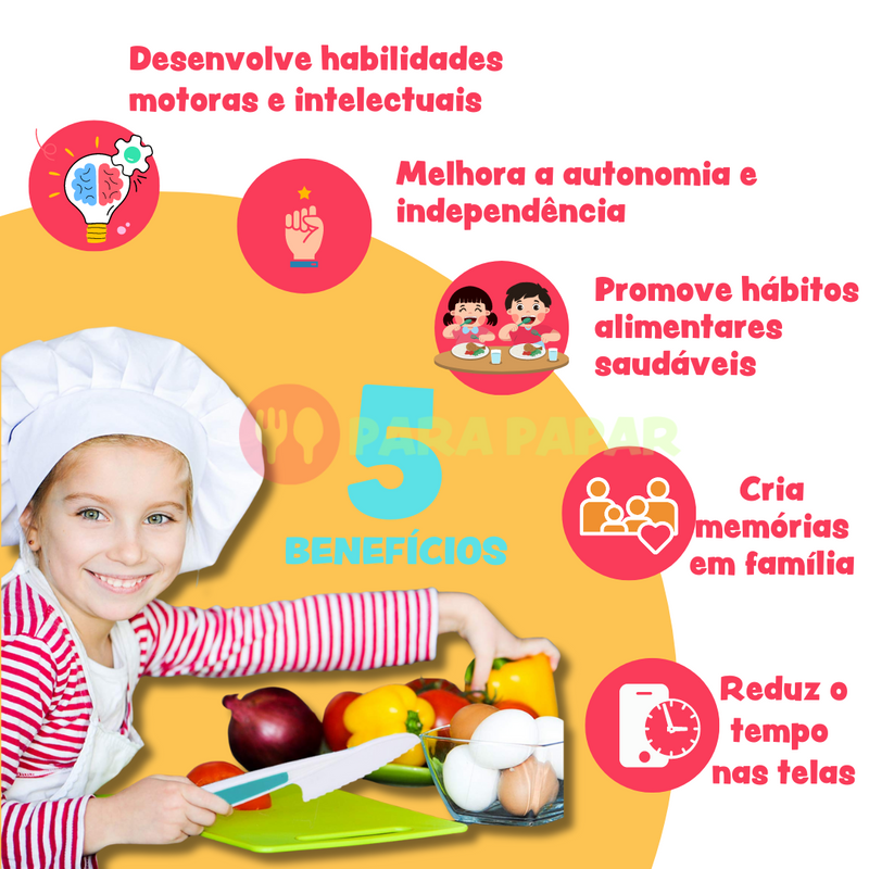 Kit de Autonomia Infantil Cozinha Montessori