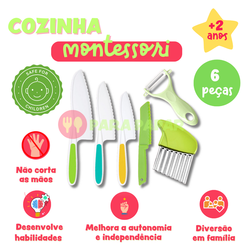 Kit de Autonomia Infantil Cozinha Montessori