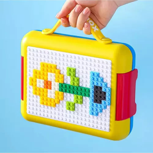 Lancheira Infantil Maleta Bento Box Bloco Lego