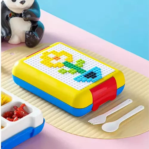 Lancheira Infantil Maleta Bento Box Bloco Lego