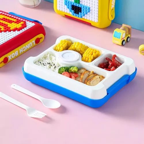 Lancheira Infantil Maleta Bento Box Bloco Lego