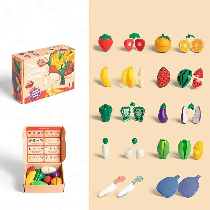 Kit Hortifruti Legumes e Frutas de Brinquedo Cozinha Infantil