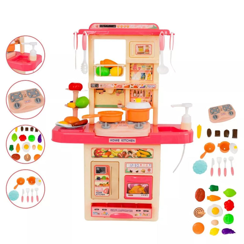 Kit Cozinha De Brinquedo Completa Infantil Sai Água E Som