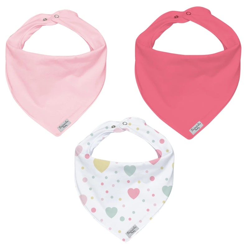 Babador Bandana De Bebê 100% Algodão - Kit com 3 unidades