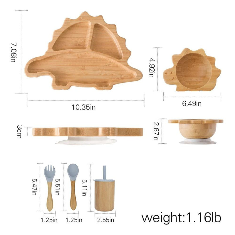 Kit Introdução Alimentar Bambu Dino - Para Papar