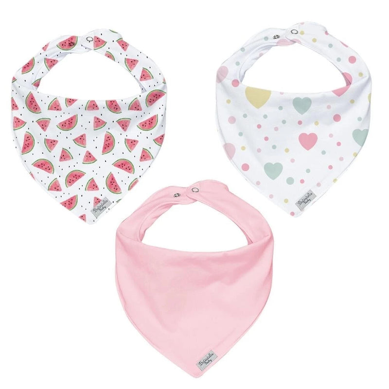 Babador Bandana De Bebê 100% Algodão - Kit com 3 unidades