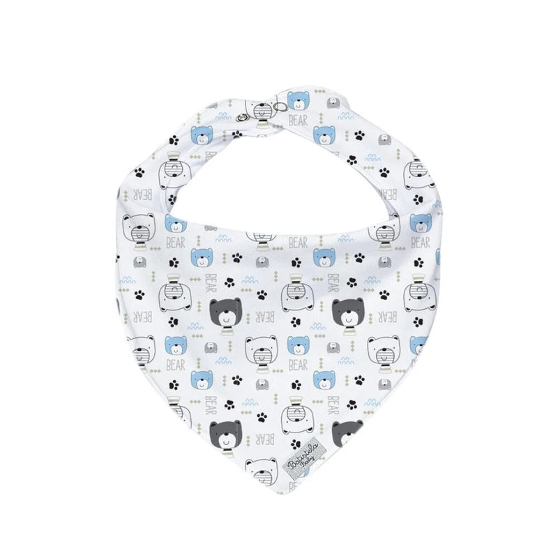 Babador Bandana De Bebê 100% Algodão - Kit com 3 unidades