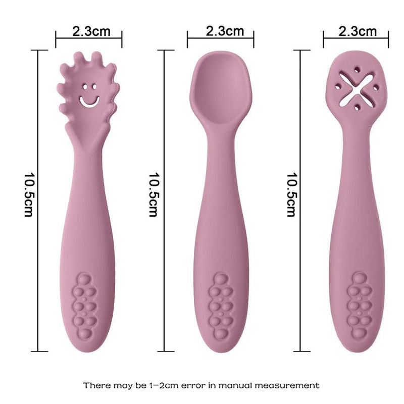 Talheres de Silicone Treinamento para bebês - Para Papar